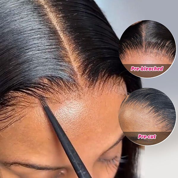 7x5 Body Wave Lace Closure Glueless Wig 100% Virgin Human Hair 180% Density with Pre-pleached Knots