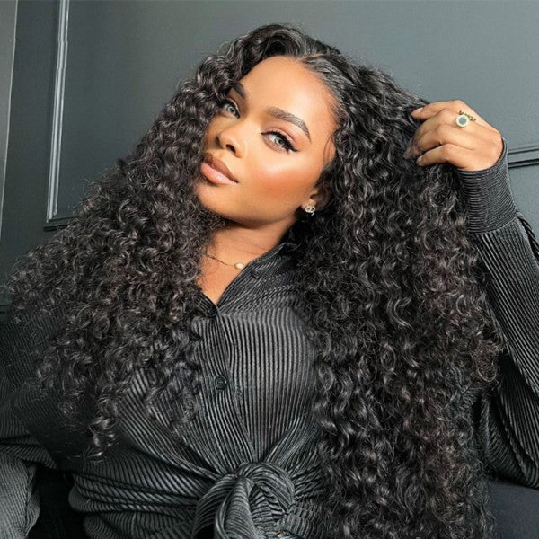 13x6 Deep Curly Wig - 250% Density HD Lace Virgin Hair Pre-Plucked Hairline