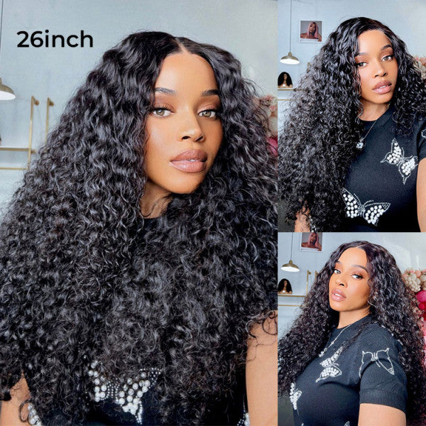 7x5 Ready-to-Go 180% Density Glueless Deep Curly Wig - Virgin Human Hair with Pre-Cut Lace, Pre-Bleached Knots & HD Lace