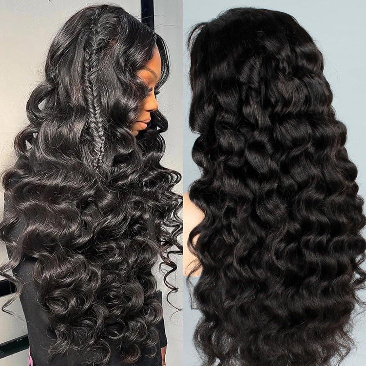 13x4 Loose Wave Lace Front Wig - 200% Density, HD Transparent Lace, 100% Virgin Human Hair
