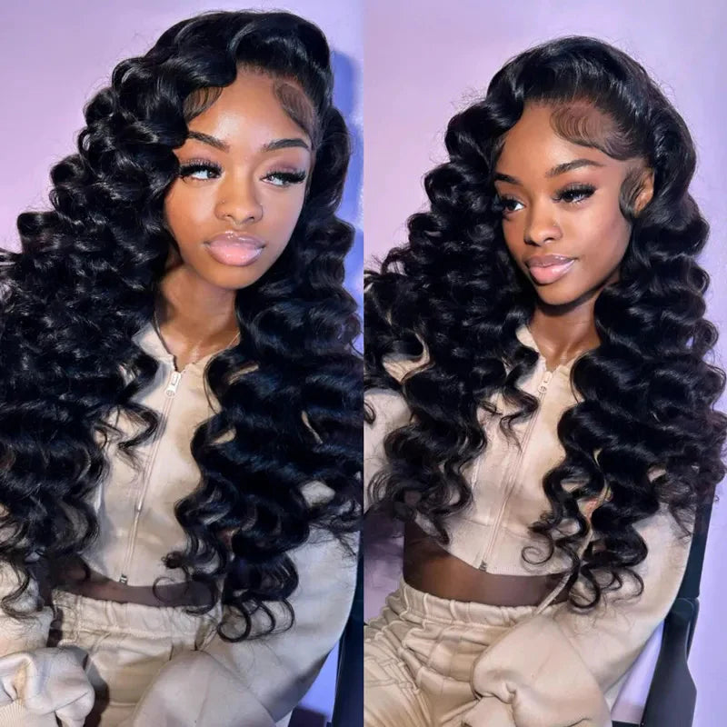 13x4 Loose Wave Lace Front Wig - 200% Density, HD Transparent Lace, 100% Virgin Human Hair