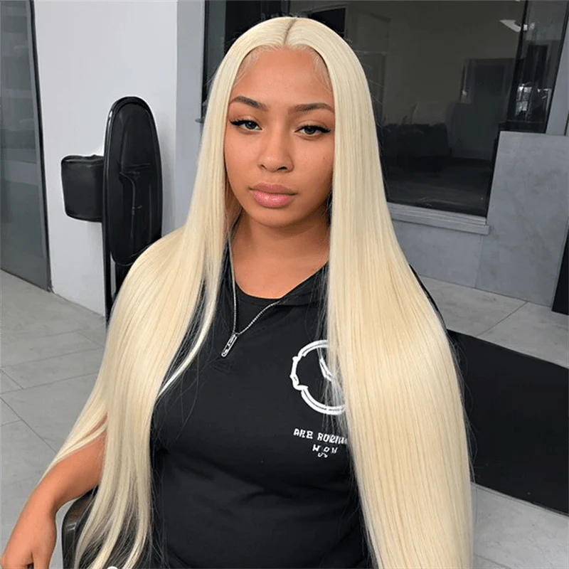 613 Blonde 13x6 Straight Lace Frontal Wig – 250% Density Virgin Human Hair