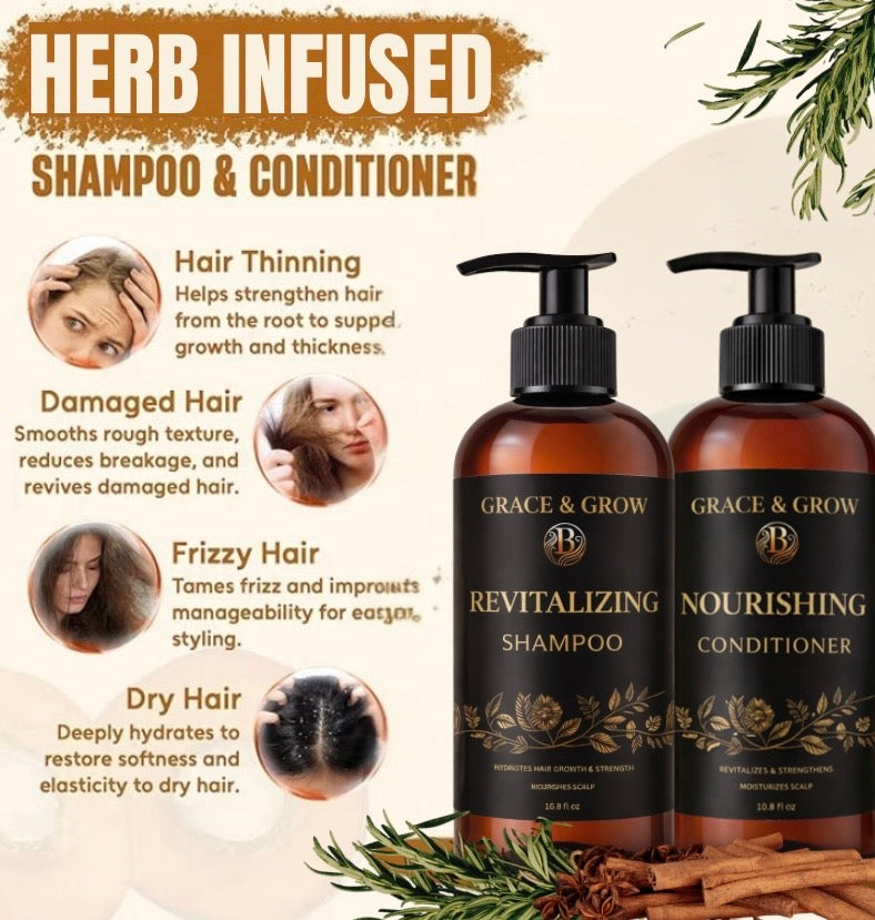 Grace & Grow Complete Hair Growth Bundle - Cleanse. Nourish. Seal. Grow