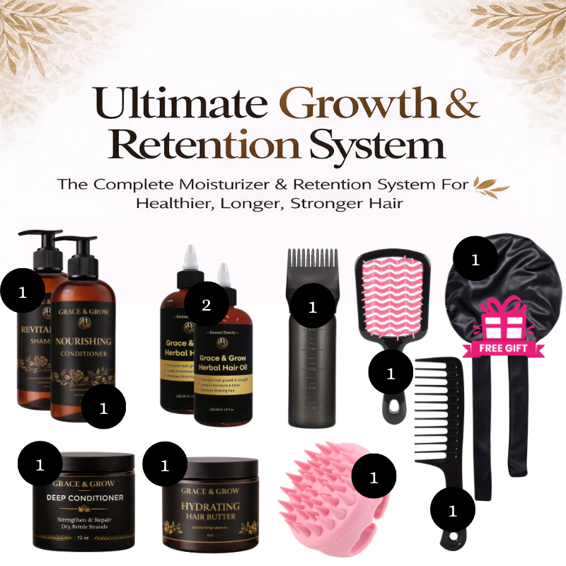 Grace & Grow Ultimate Hair Growth + Retention System - For Thicker, Healthier Hair