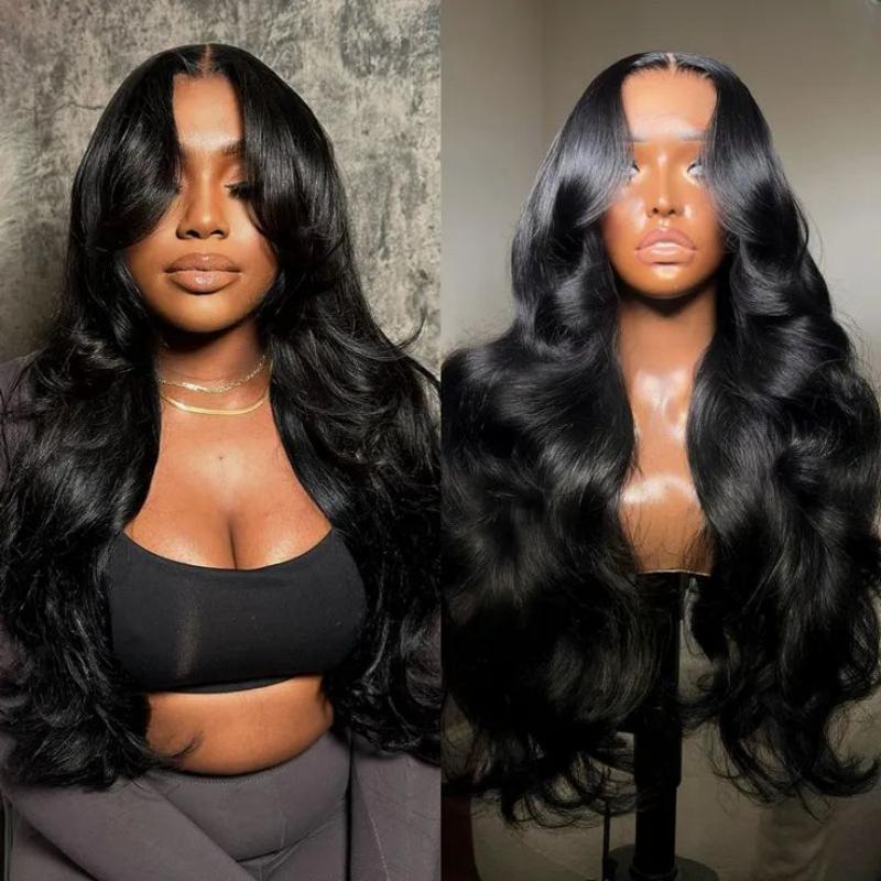 7x5 Body Wave Lace Closure Glueless Wig 100% Virgin Human Hair 180% Density with Pre-pleached Knots