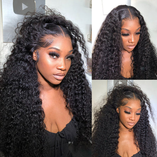 13x6 Deep Curly Wig - 250% Density HD Lace Virgin Hair Pre-Plucked Hairline