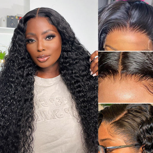 7x5 Ready-to-Go 180% Density Glueless Deep Curly Wig - Virgin Human Hair with Pre-Cut Lace, Pre-Bleached Knots & HD Lace