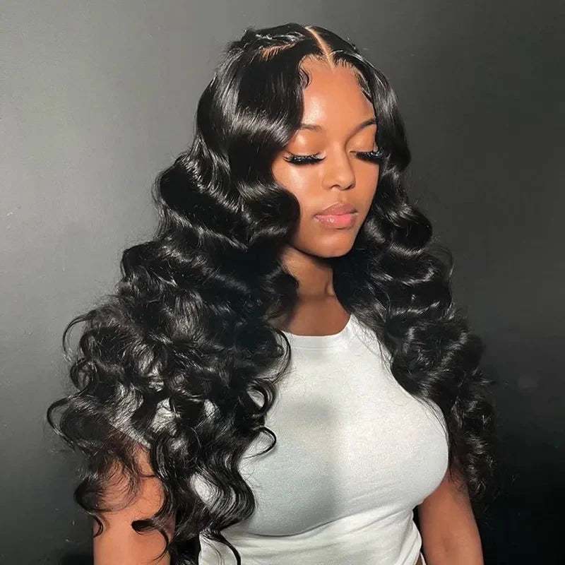 13x4 Loose Wave Lace Front Wig - 200% Density, HD Transparent Lace, 100% Virgin Human Hair
