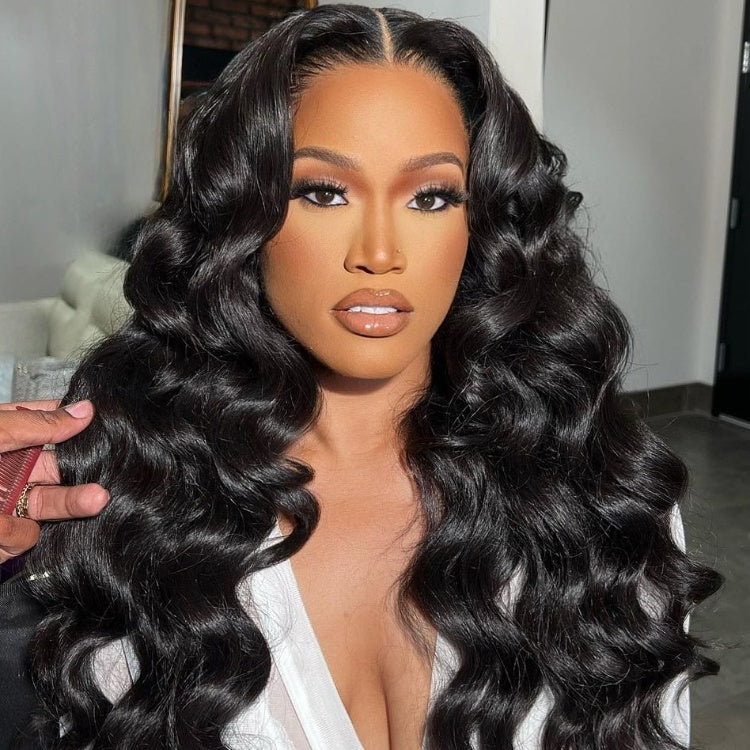 13x4 Loose Wave Lace Front Wig - 200% Density, HD Transparent Lace, 100% Virgin Human Hair