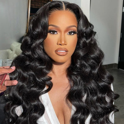 13x4 Loose Wave Lace Front Wig - 200% Density, HD Transparent Lace, 100% Virgin Human Hair