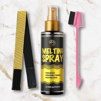 Wig Melt Kit : Ultra Hold Spray With Elastic Band + Edge Brush Set