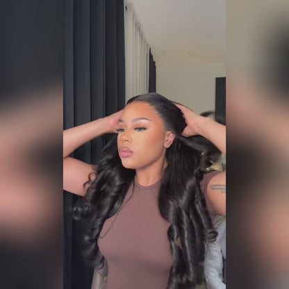 7x5 Body Wave Lace Closure Glueless Wig 100% Virgin Human Hair 180% Density with Pre-pleached Knots