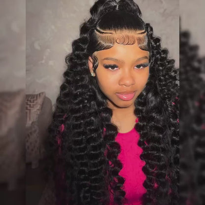13x4 Loose Wave Lace Front Wig - 200% Density, HD Transparent Lace, 100% Virgin Human Hair