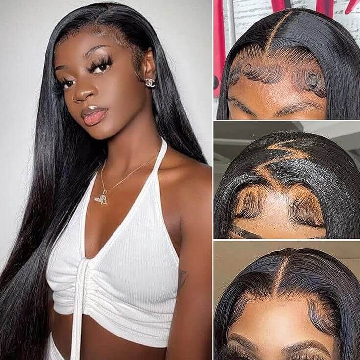 13x6 Silky Straight Lace Front Wig - 210% Density, HD Lace, 100% Virgin Human Hair