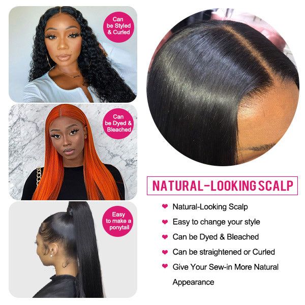 13x6 Silky Straight Lace Front Wig - 210% Density, HD Lace, 100% Virgin Human Hair